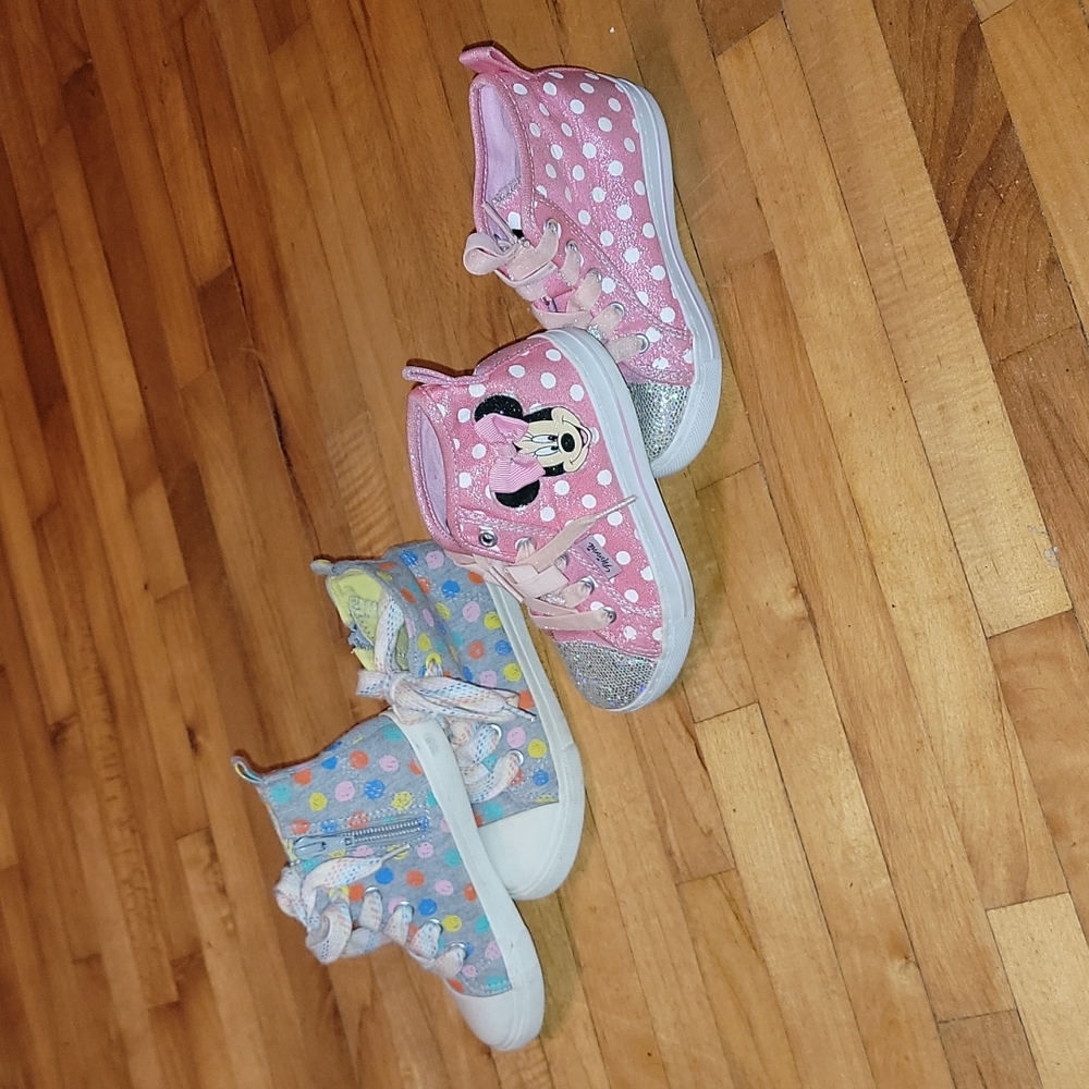 Toddler girl high top sneaker bundle